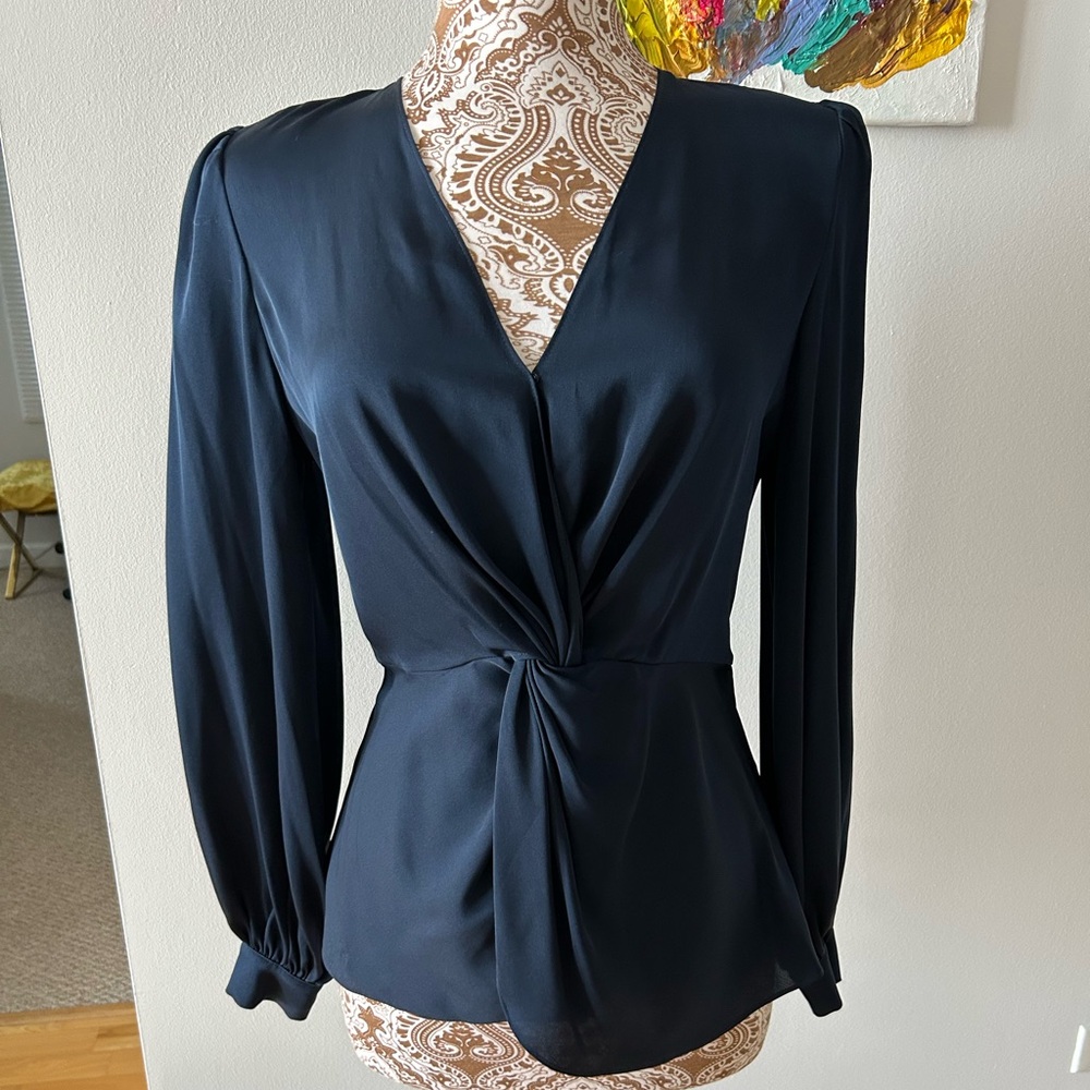 NWT - Elie Tahari Deep Blue Blouse